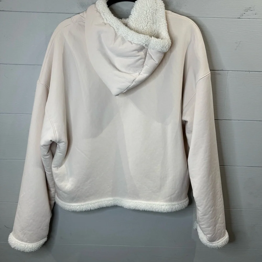 UGG Sharonn Bonded Fleece Pullover Soft Pink Hooded Pullover Medium EUC - Picture 4 of 14